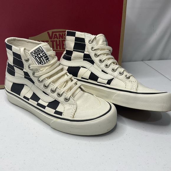 Vans SK8 HI 138 Decon Sneakers Shoes Mega Check Black White Men Sz 5 Wo's Sz 6.5 - Picture 11 of 11